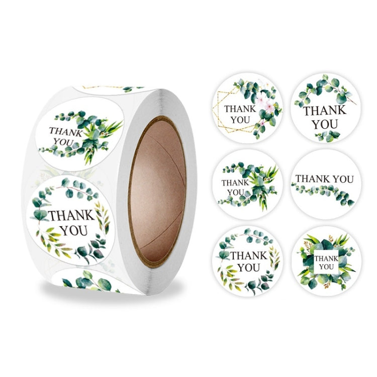 10 PCS Thank You Floral Seal Sticker Envelope Sticker Decoration, Size: 2.5cm / 1 inch