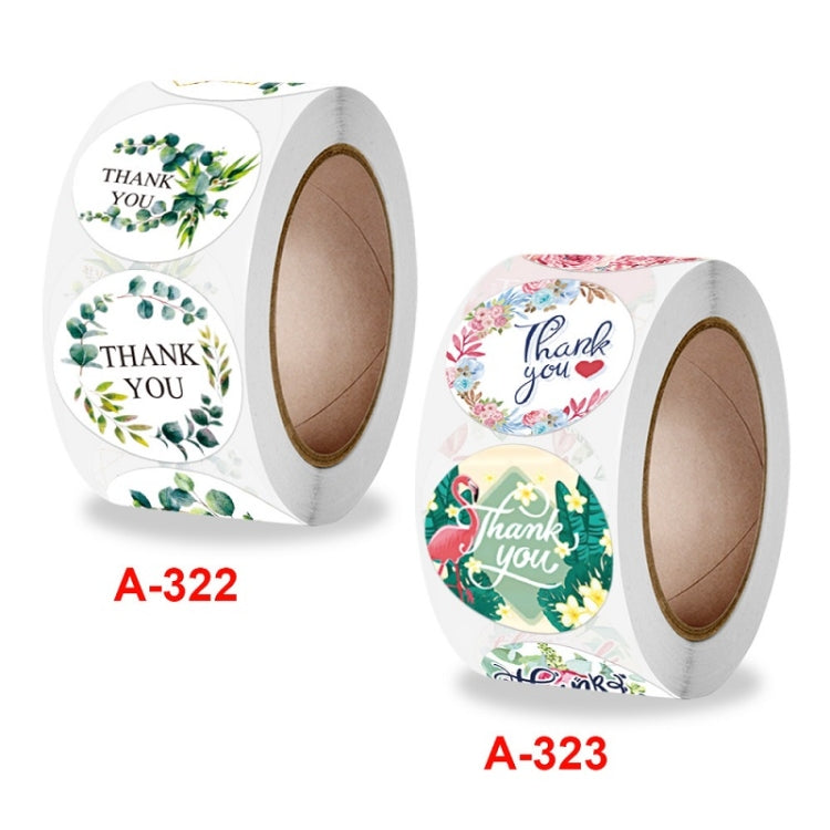 10 PCS Thank You Floral Seal Sticker Envelope Sticker Decoration, Size: 2.5cm / 1 inch