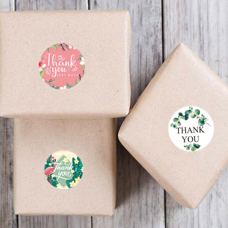 10 PCS Thank You Floral Seal Sticker Envelope Sticker Decoration, Size: 2.5cm / 1 inch