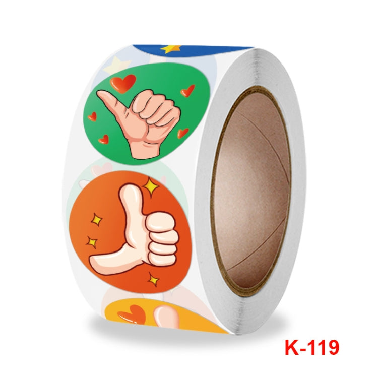 10 PCS Cartoon Thumbs Up Teacher Encouragement Label, Size: 2.5cm / 1 inch(K-119)