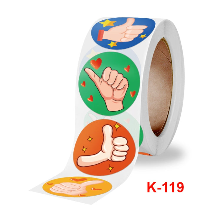 10 PCS Cartoon Thumbs Up Teacher Encouragement Label, Size: 2.5cm / 1 inch(K-119)
