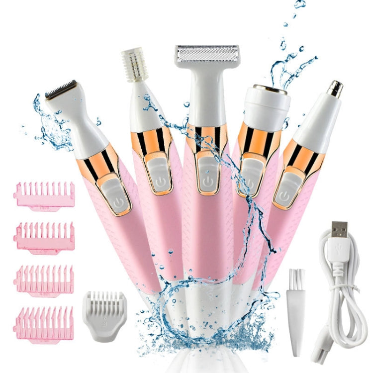 XD-850A USB Nose Hair Trimmer Shaver(Pink White)