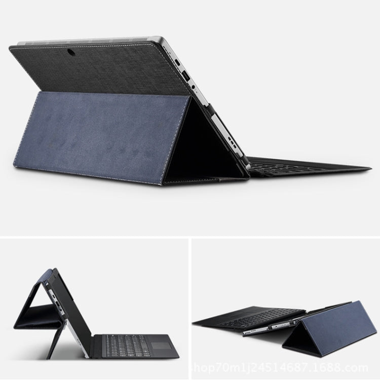 Laptop PU Leather Protective Sleeve For Lenovo Miix 5(Deep Blue)