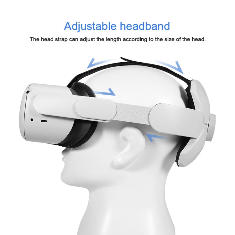 2 PCS GS137 Adjustable Headband  For Oculus Quest 2(White)