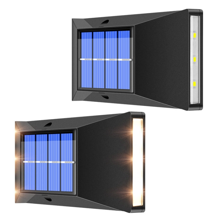 Outdoor Decorative Waterproof Solar Wall Light, Spec: 6 LEDs Warm Light