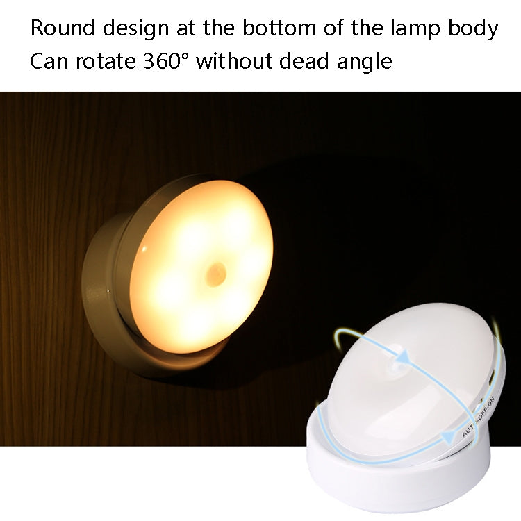 DMK-6PL Kitchen Cabinet Body Infrared Sensing Lamp, Style: Rotate Charging