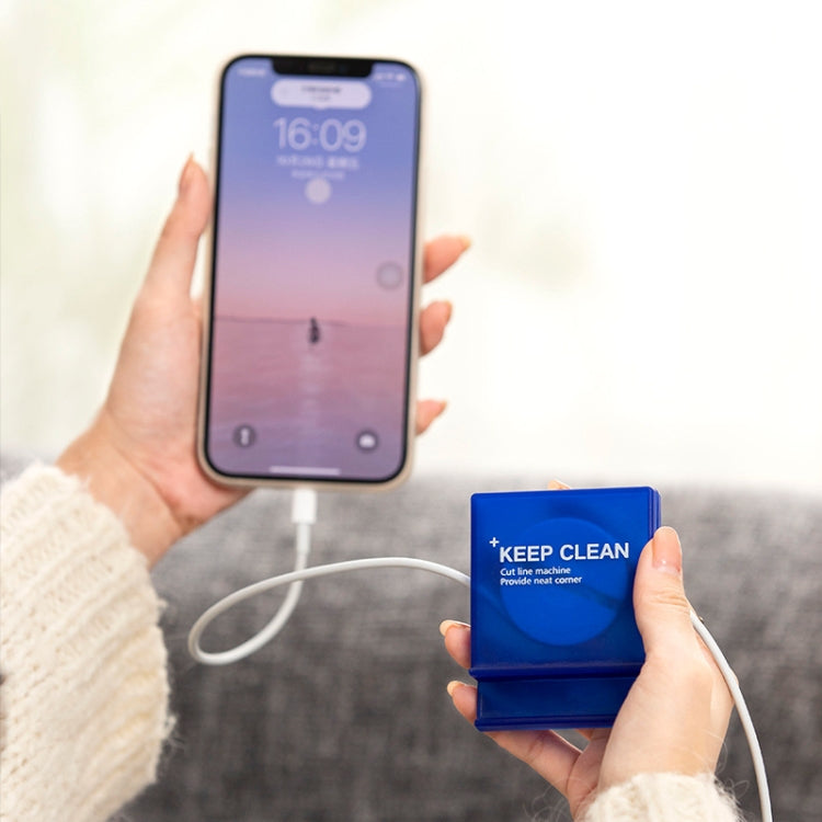 2 Sets Portable Mobile Phone Data Cable Storage Box(Orange+Blue)