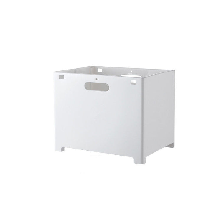 Wall-Mounted Foldable Laundry Storage Basket, Color: Small (White)