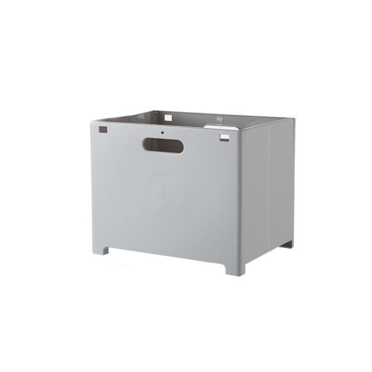 Wall-Mounted Foldable Laundry Storage Basket, Color: Small (Gray)