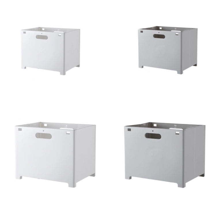 Wall-Mounted Foldable Laundry Storage Basket, Color: Small (Gray)