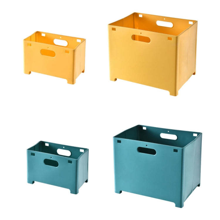 Wall-Mounted Foldable Laundry Storage Basket, Color: Small (Yellow)