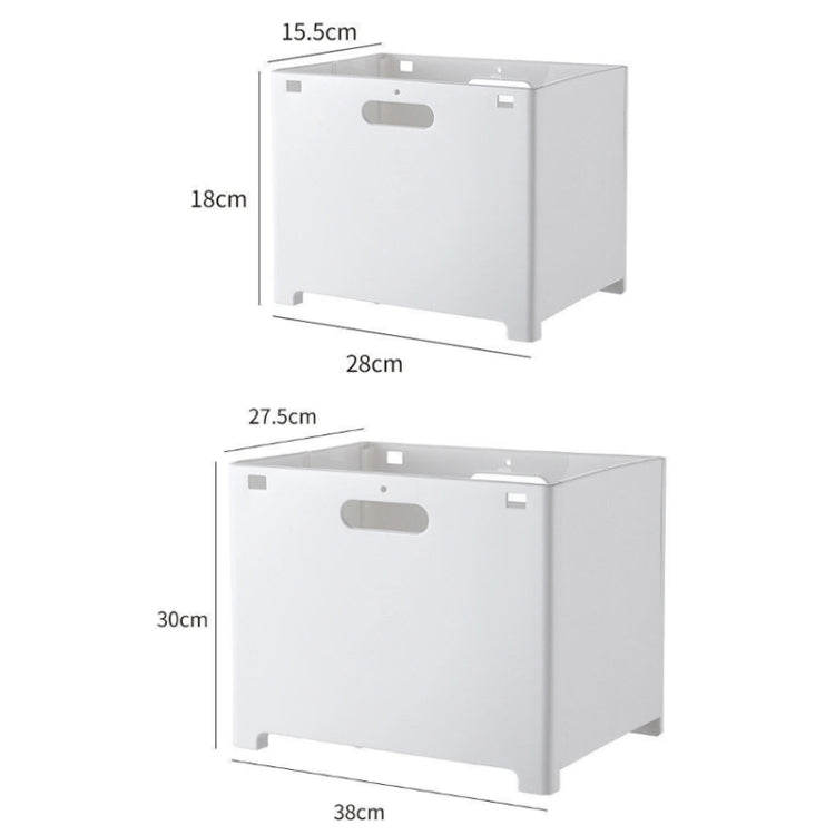 Wall-Mounted Foldable Laundry Storage Basket, Color: Small (Yellow)