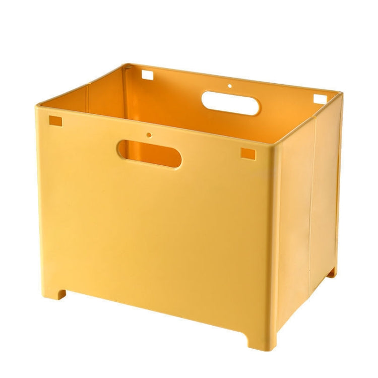 Wall-Mounted Foldable Laundry Storage Basket, Color: Large (Yellow)