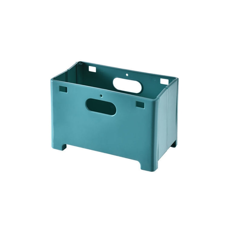 Wall-Mounted Foldable Laundry Storage Basket, Color: Small (Lake Blue)
