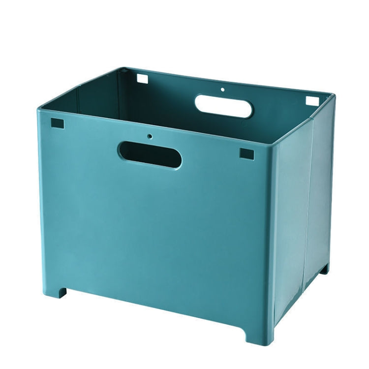 Wall-Mounted Foldable Laundry Storage Basket, Color: Large (Lake Blue)