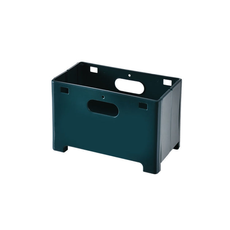 Wall-Mounted Foldable Laundry Storage Basket, Color: Small (Ink Green)