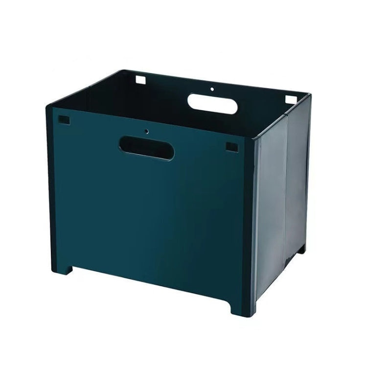 Wall-Mounted Foldable Laundry Storage Basket, Color: Large (Ink Green)