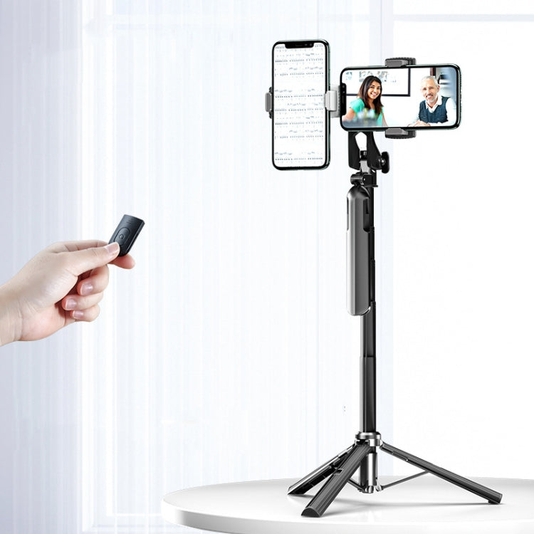A62 0.8m Bluetooth Selfie Stick Dual Mobile Phones Live Bracket