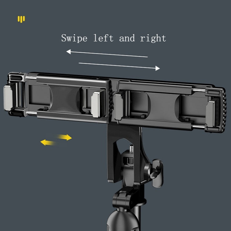 A62 1.6m Bluetooth Selfie Stick Dual Mobile Phones Live Bracket
