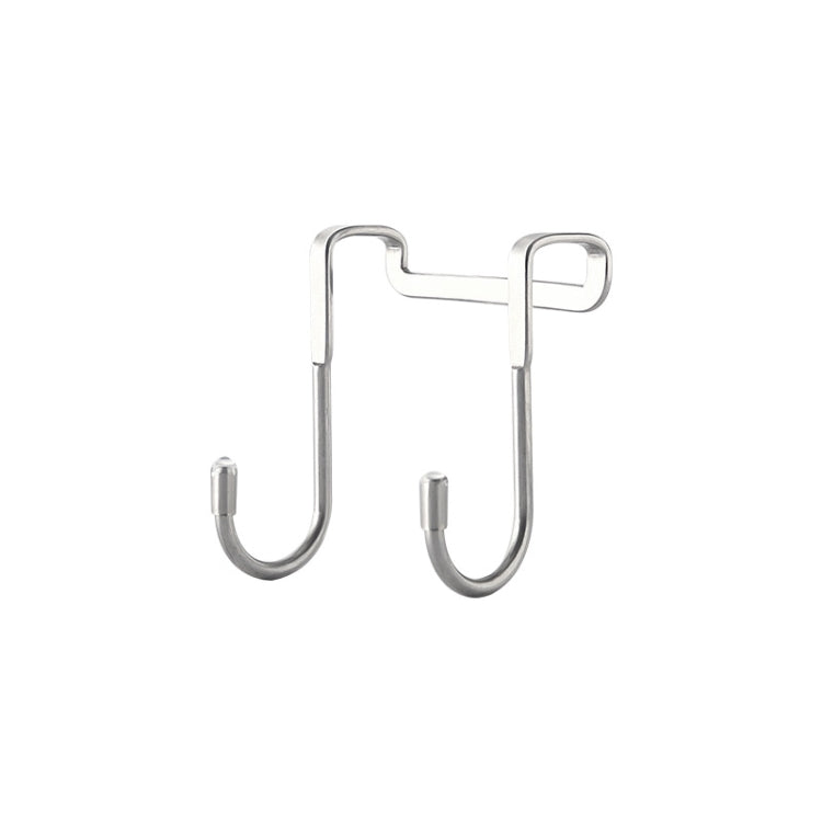 5 PCS S-Shaped Double Hook Stainless Steel Coat And Drawer Door Rear Hook(Stainless Steel Color)