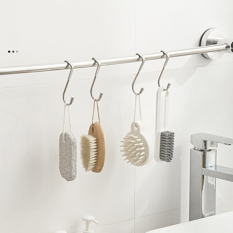 5 PCS S-Shaped Double Hook Stainless Steel Coat And Drawer Door Rear Hook(Stainless Steel Color)