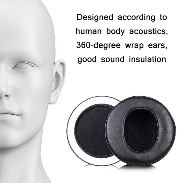 1 Pair Sponge Earphone Cover For Audeze LCD2/LCD3/LCD4K/LCDXC/MX4, Color: Black Cowhide