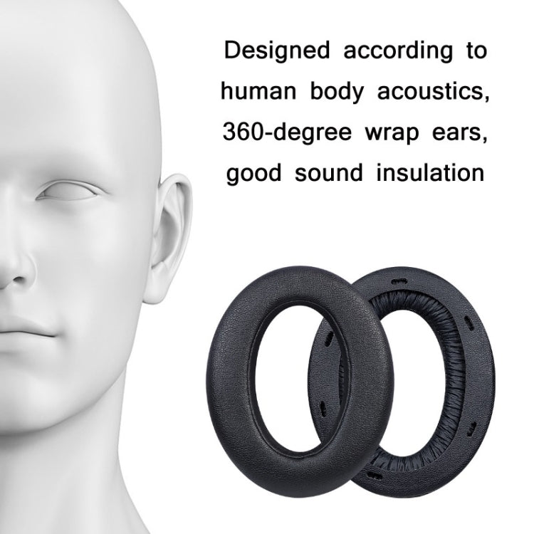 1 Pair Protein Skin Sponge Earphone Cover For Sony WH-XB910N