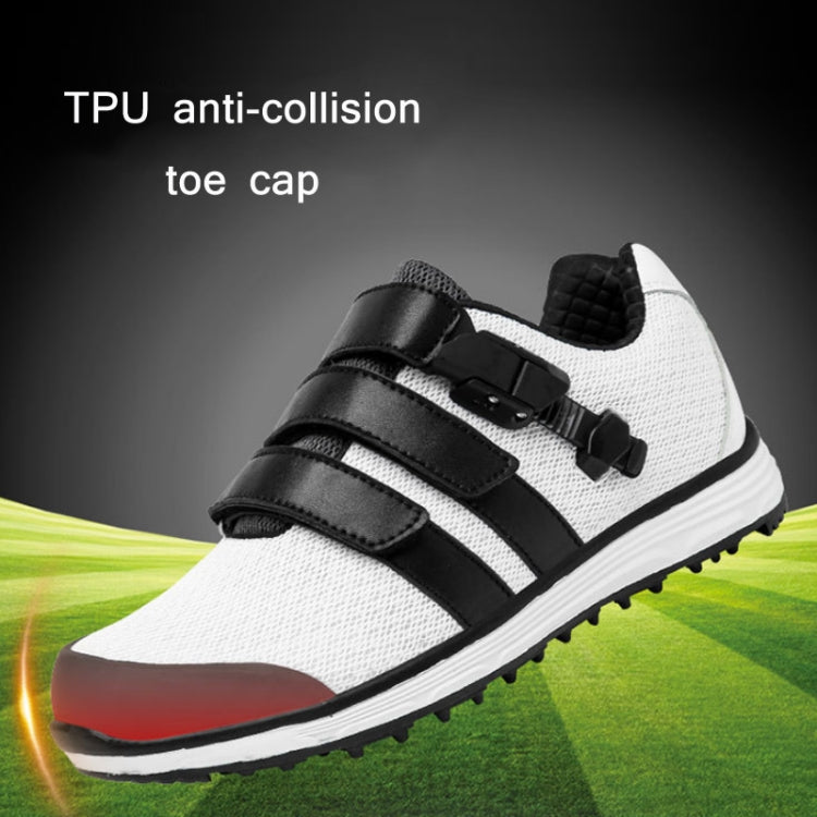 F164 Men Breathable Mesh Comfortable Golf Sneakers, Size: 39(White)