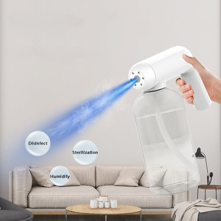 USB Charging Atomized Blue Light Nano-Disinfection Sprayer(White)