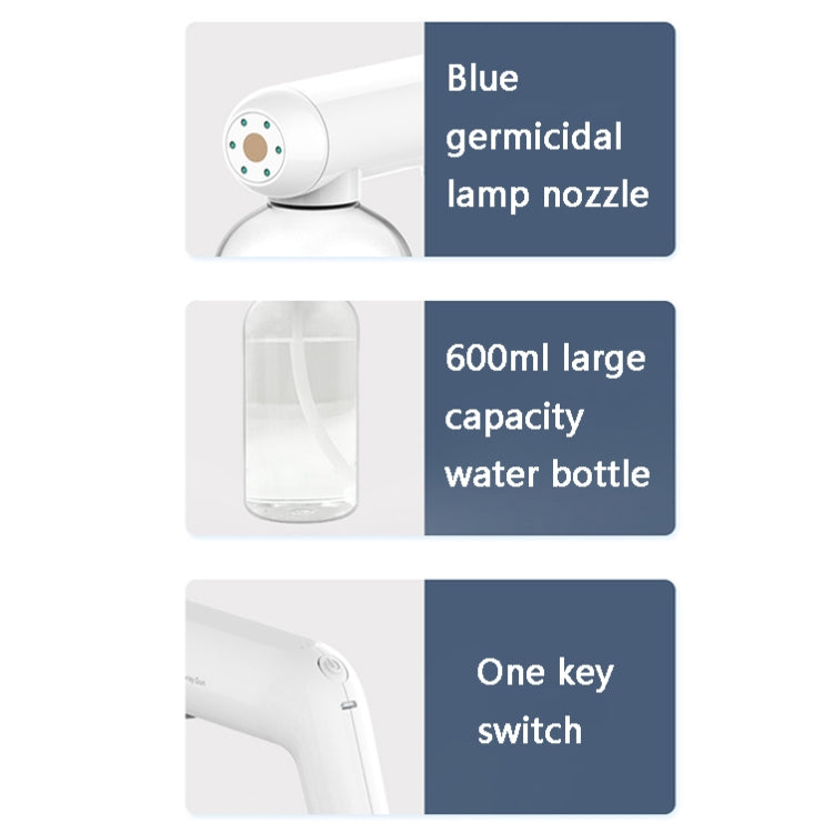 USB Charging Atomized Blue Light Nano-Disinfection Sprayer(White)