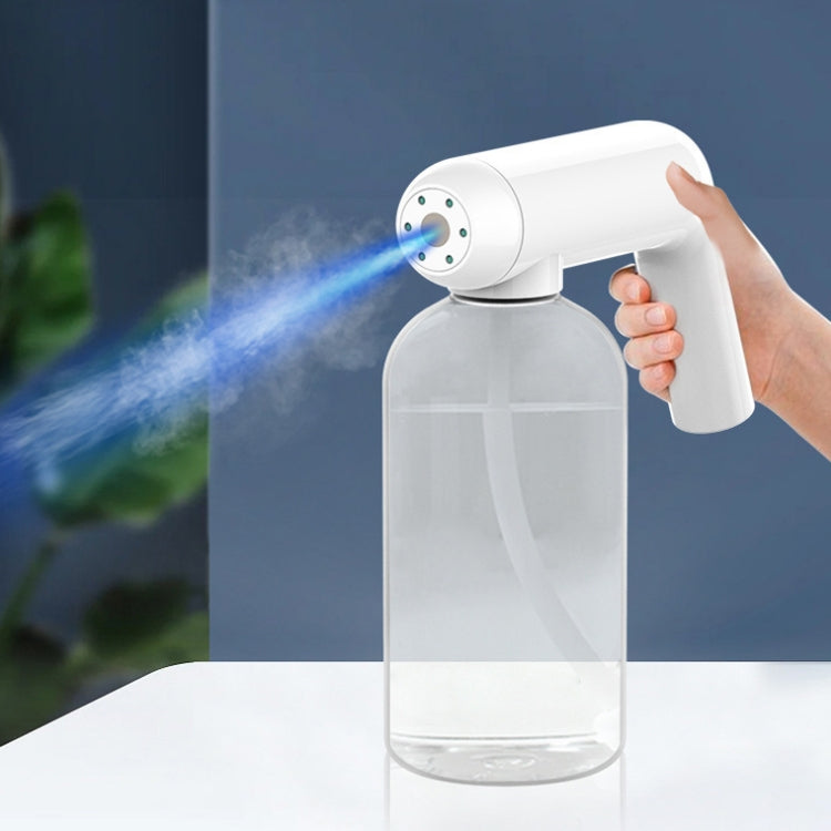 USB Charging Atomized Blue Light Nano-Disinfection Sprayer(White)
