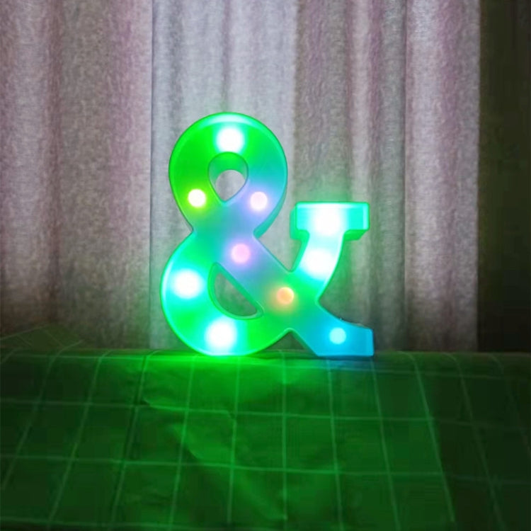 22cm Colorful Slow Flashing 26 Letters Numbers Decorative Light