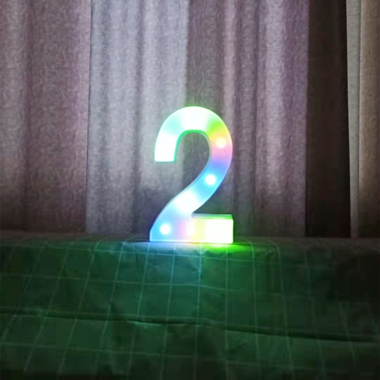 22cm Colorful Slow Flashing 26 Letters Numbers Decorative Light