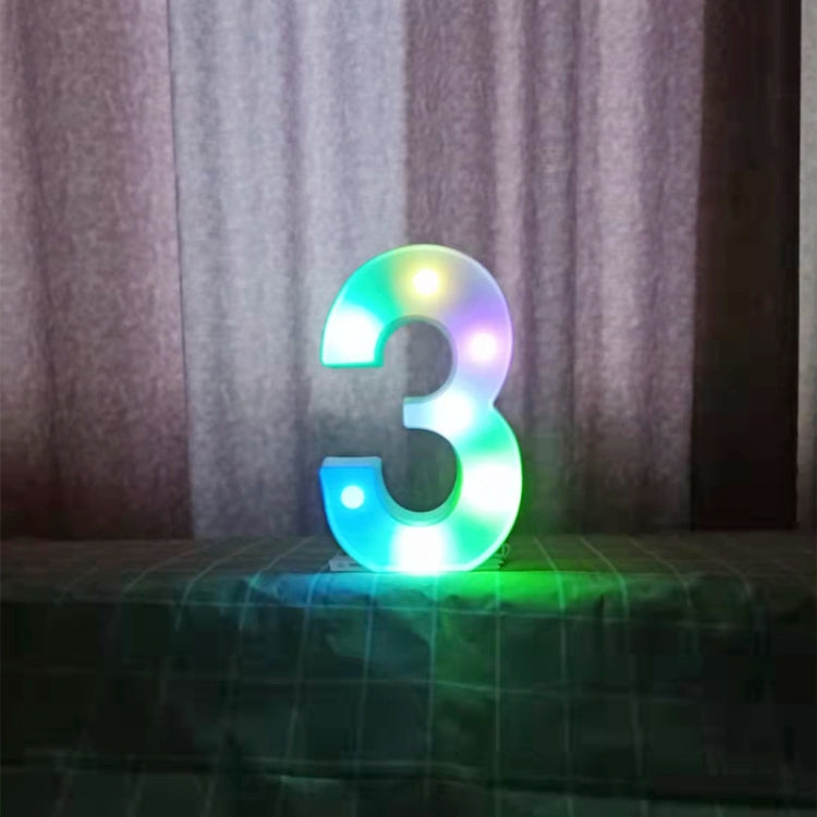 22cm Colorful Slow Flashing 26 Letters Numbers Decorative Light