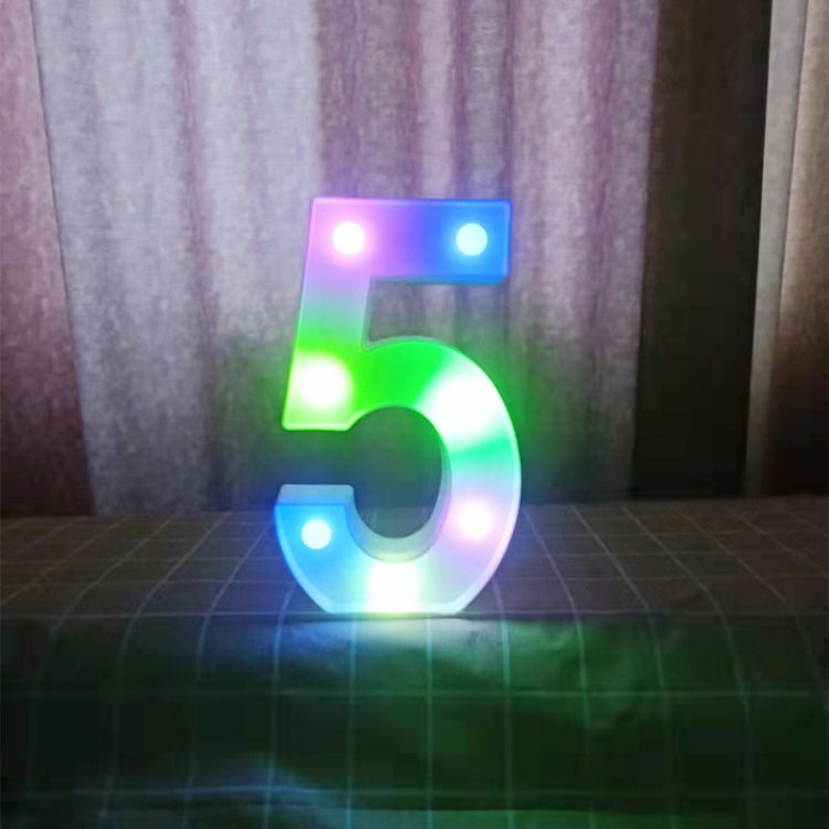 22cm Colorful Slow Flashing 26 Letters Numbers Decorative Light