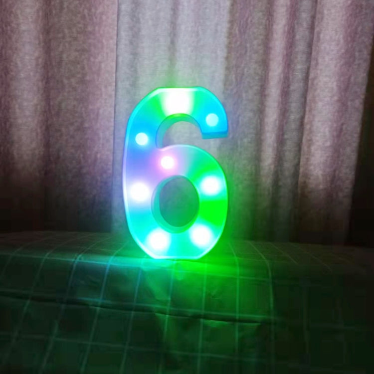 22cm Colorful Slow Flashing 26 Letters Numbers Decorative Light