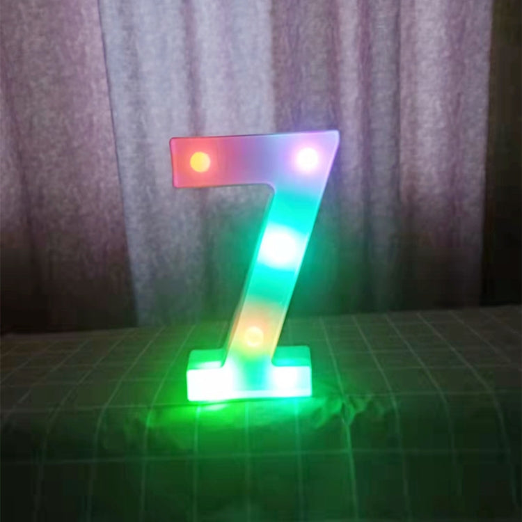 22cm Colorful Slow Flashing 26 Letters Numbers Decorative Light