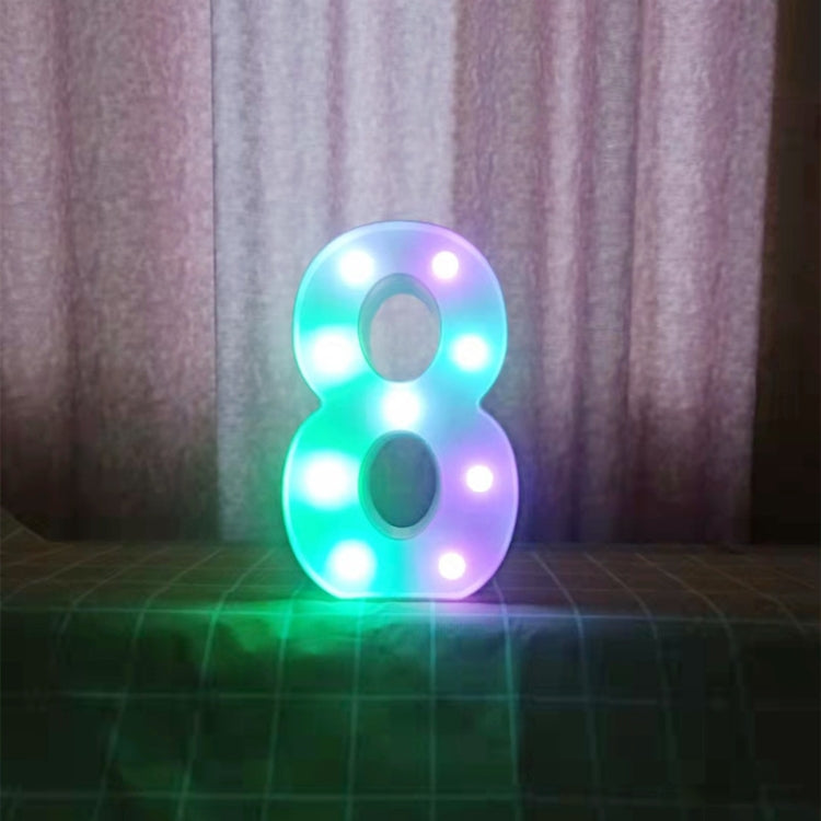 22cm Colorful Slow Flashing 26 Letters Numbers Decorative Light