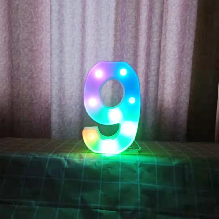 22cm Colorful Slow Flashing 26 Letters Numbers Decorative Light