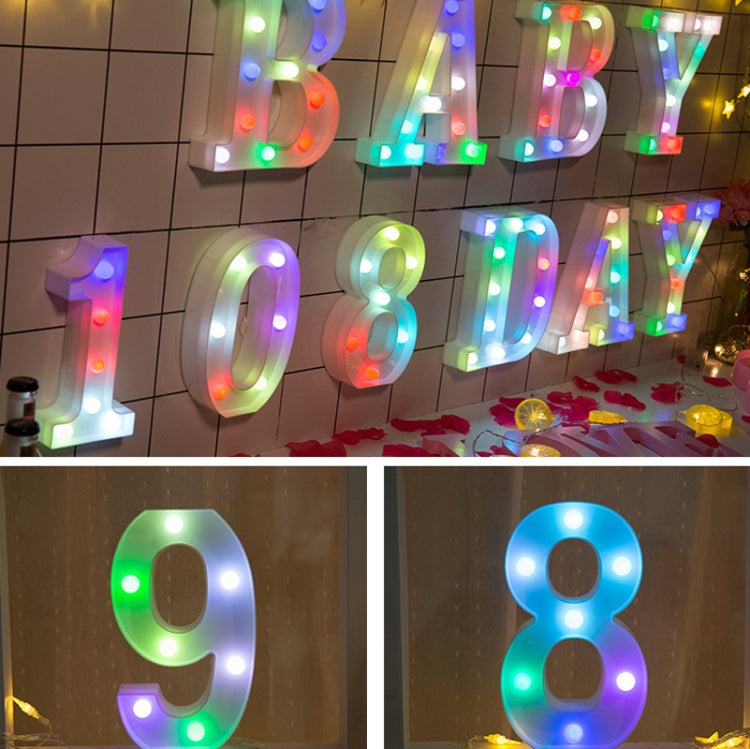 22cm Colorful Slow Flashing 26 Letters Numbers Decorative Light