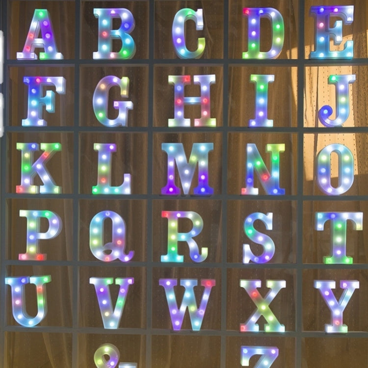 22cm Colorful Slow Flashing 26 Letters Numbers Decorative Light