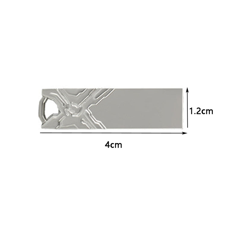 Jg1 USB 2.0 High-Speed Metal Engraving Car USB Flash Drives, Capacity: 128GB(White)