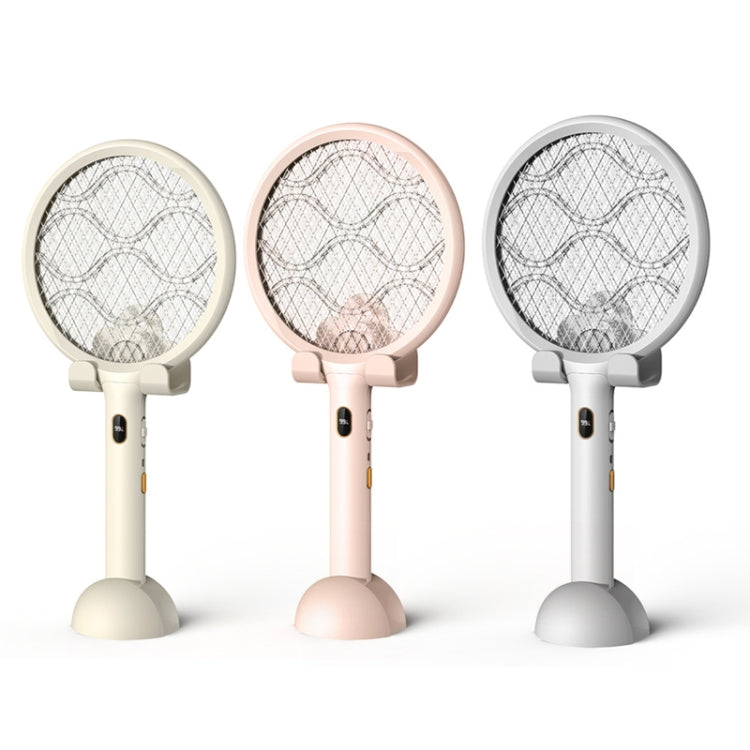 BP227 2 in 1Rechargeable Household Mosquito Killer Lamp Electric Mosquito Swatter With Base+Hanger(Pink)
