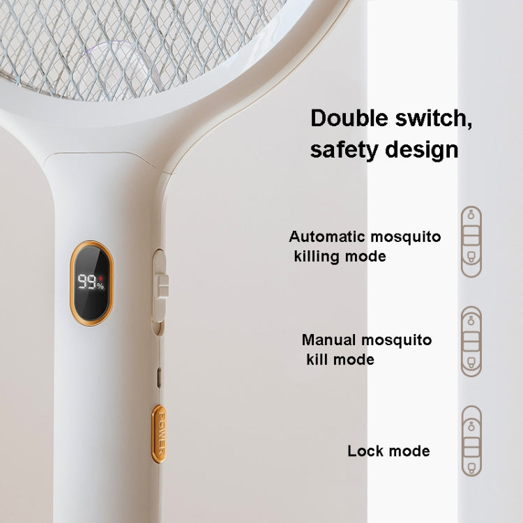 BP227 2 in 1Rechargeable Household Mosquito Killer Lamp Electric Mosquito Swatter With Base+Hanger(Pink)