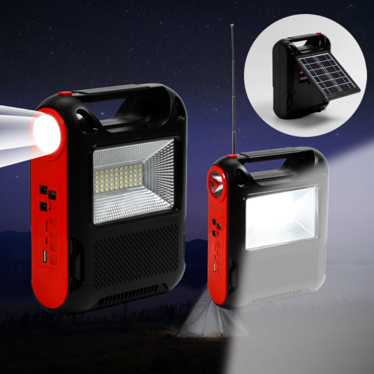 SY-108 Solar Outdoor Camping Light FM Bluetooth Speaker(Red)