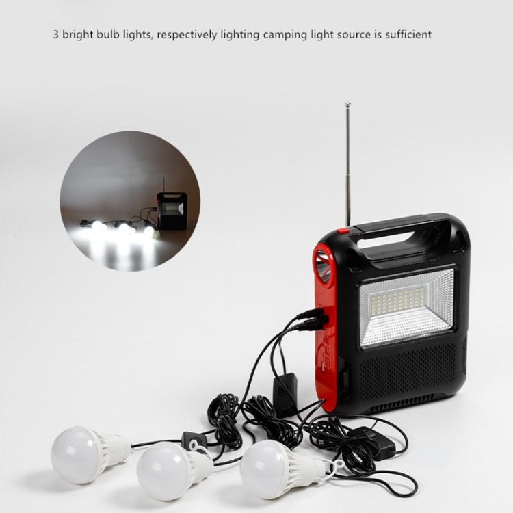 SY-108 Solar Outdoor Camping Light FM Bluetooth Speaker(Red)