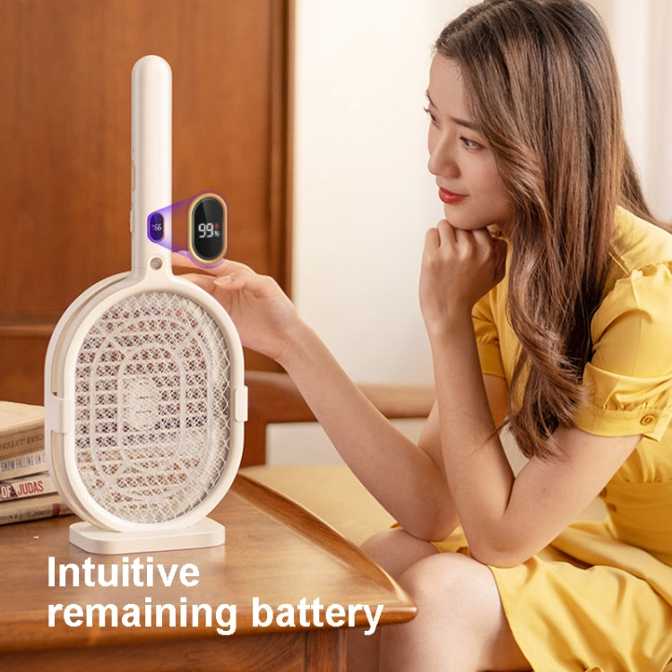 ZH228 2 in 1 Electric Shock Mosquito Killer Mosquito Swatter, Style: With Big Base(Dark Green)