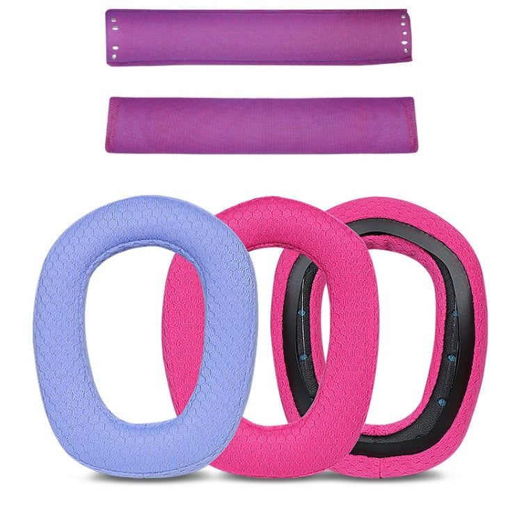 1 Pair Sponge Earmuff Headrest Pad For Logitech G435, Color: Blue Headbeam