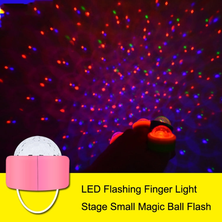 5 PCS D2 LED Flashing Finger Light Stage Small Magic Ball Flash