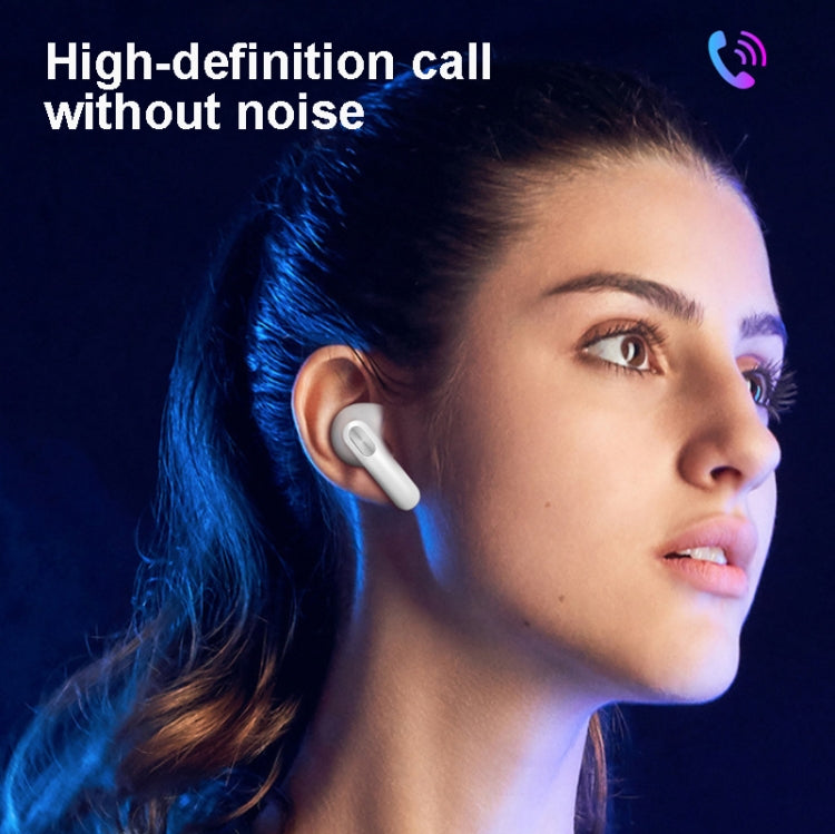 JYP-LR23 TWS Bluetooth 5.1 Noise-Cancelling Earphone with Crack Charging Case(White)